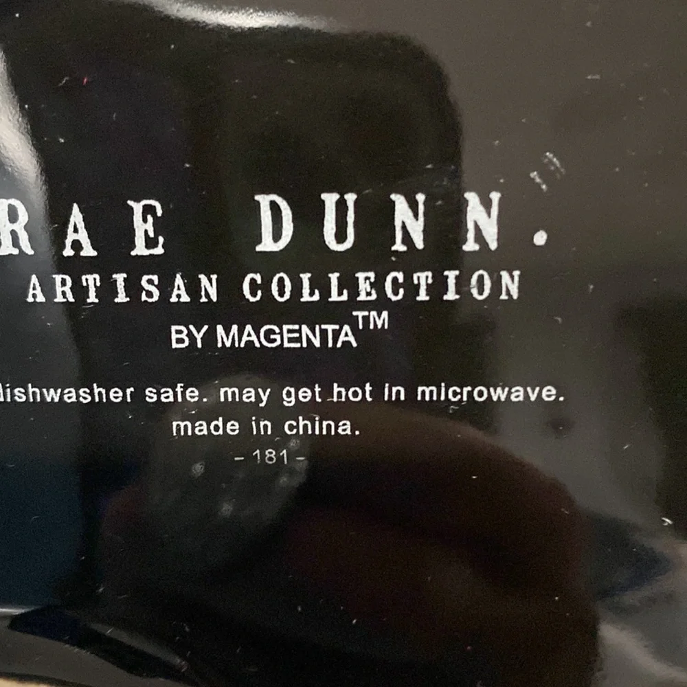NEW Rae Dunn Artisan Collection By Magenta Bone Appetit Dog Bowl Orange Black